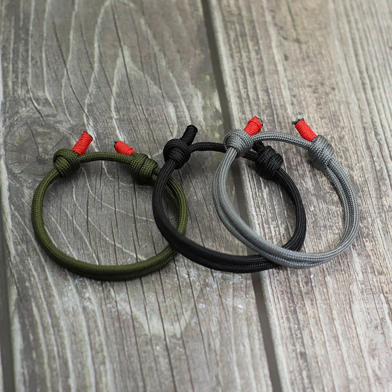 Ensemble de Bracelets en Paracorde Fait Main pour Homme - Style Hip-Hop Rock Ajustable