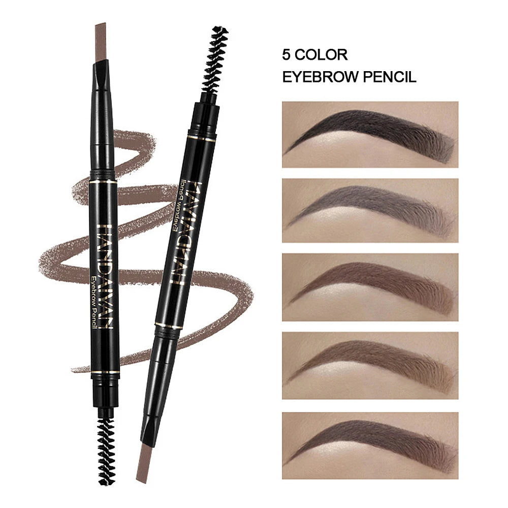 Crayon Sourcils 2-en-1 Waterproof Microblading - Eyeliner Pen Double Pointe Tattoo Effet Naturel Longue Tenue