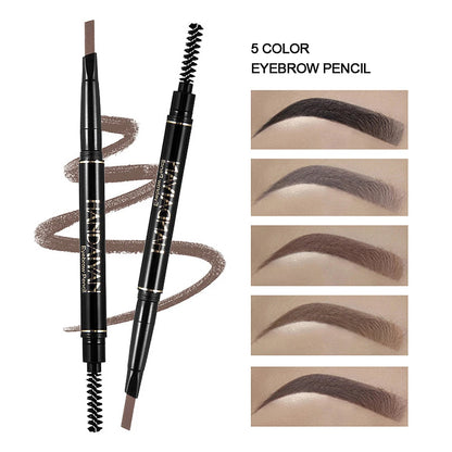 Crayon Sourcils 2-en-1 Waterproof Microblading - Eyeliner Pen Double Pointe Tattoo Effet Naturel Longue Tenue