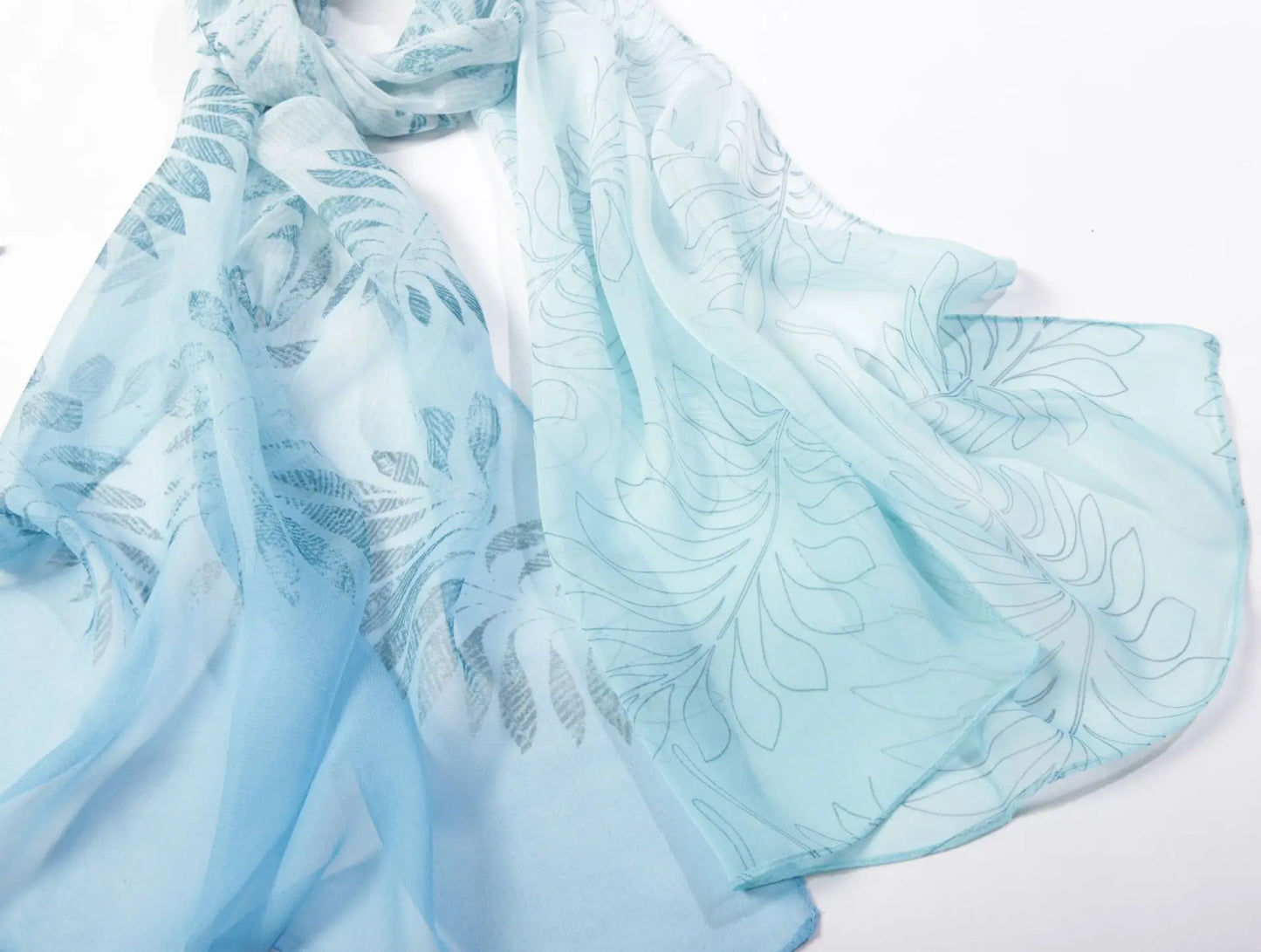 Foulard Écharpe Georgette Dégradé Fleur Femme - Bandana Châle Hijab Été Protection Solaire