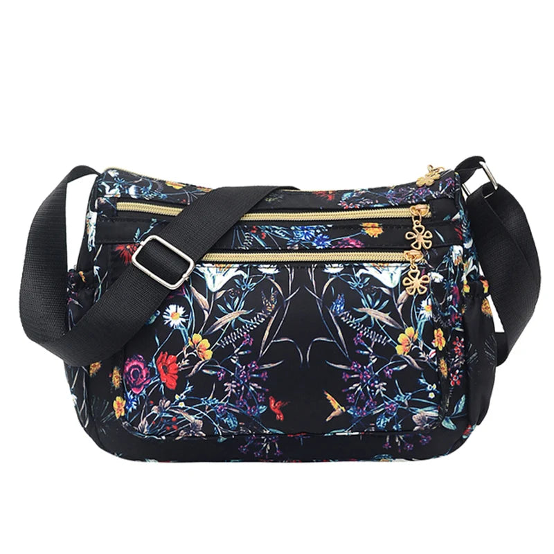 Sac Bandoulière Femme Multi-Poches Nylon - Crossbody Imperméable Tendance