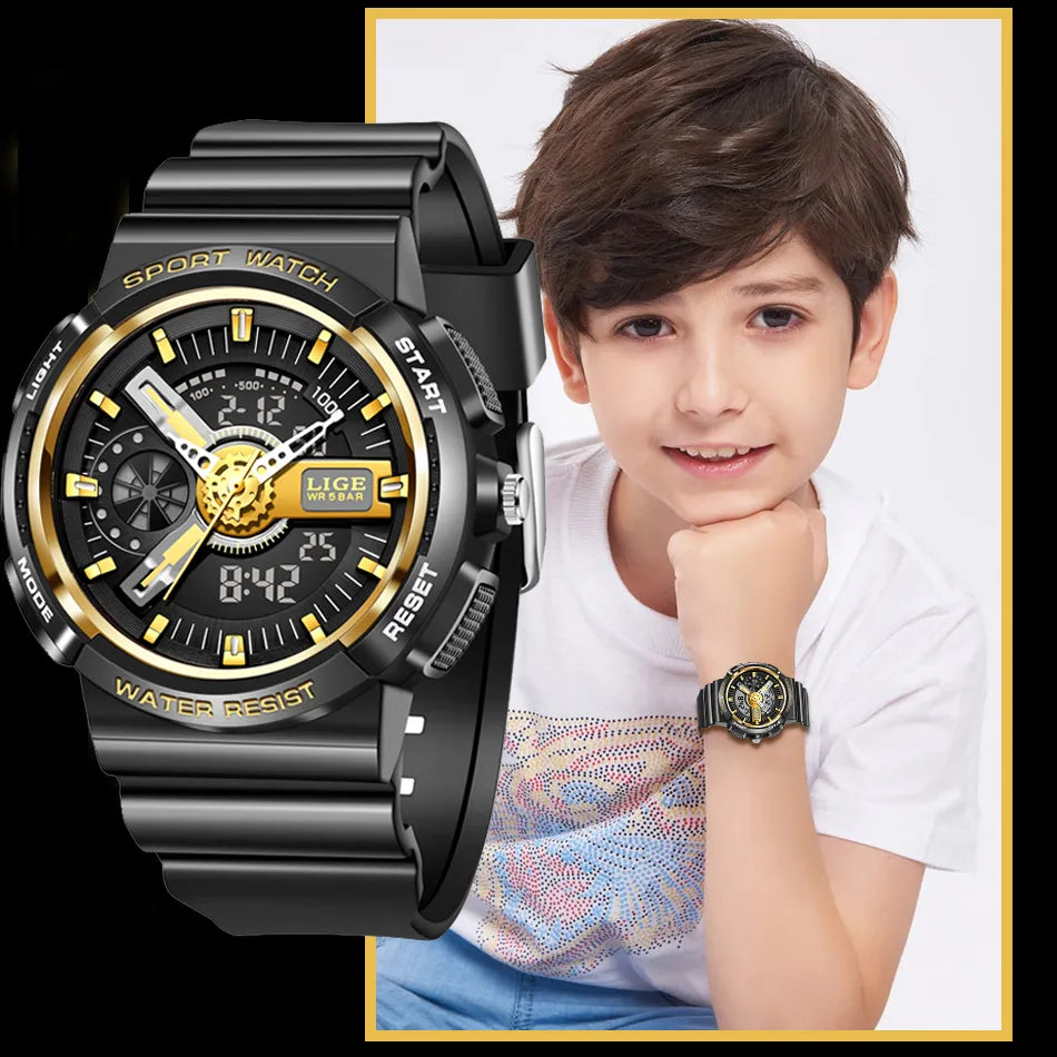 Montre Sport Enfant LIGE Étanche 50M - Montre Digitale Garçon Fille avec Chronomètre