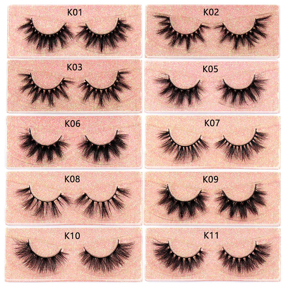 Faux Cils Vison 3D FOXESJI Volume Dramatique - Cils Épais Naturels Cruelty Free Maquillage