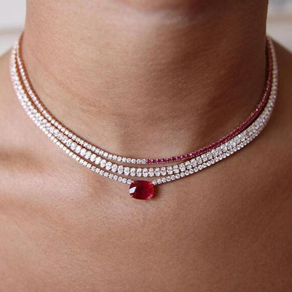 Collier Argent Sterling 925 Zircone Cubique - Pendentif Solitaire Délicat 5mm
