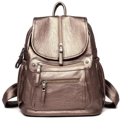 Sac à Dos Femme Cuir Haute Qualité Vintage - Backpack Voyage École Filles