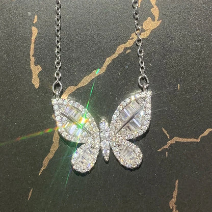 Collier Papillon Zircons AAA Argent 925 – Pendentif Élégant Sweet Femme