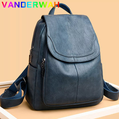 Sac à Dos Femme Cuir Véritable 2025 - Backpack Fashion École Université Voyage Qualité Premium