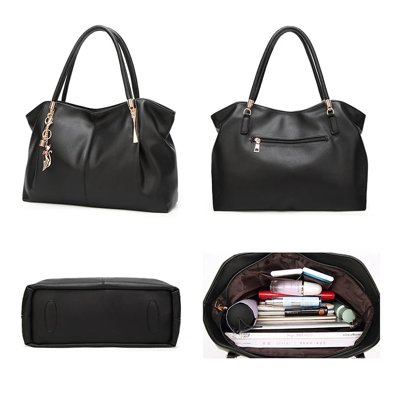 Sac à Main Femme Cuir PU Top Handle 2025 - Sac Designer Luxe Bandoulière