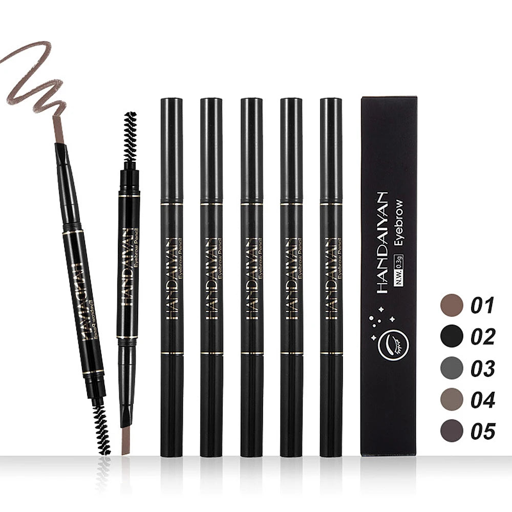 Crayon Sourcils 2-en-1 Waterproof Microblading - Eyeliner Pen Double Pointe Tattoo Effet Naturel Longue Tenue