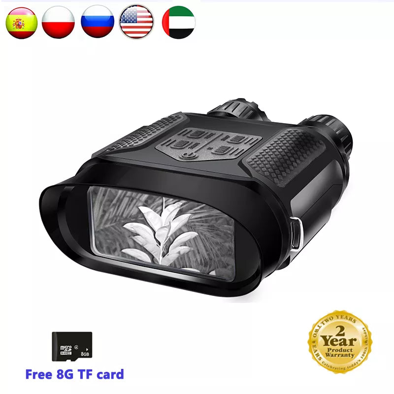 Jumelles Vision Nocturne Infrarouge NV400B 7x31 LCD 2.0 - Binoculaire Numérique Chasse Militaire Jour Nuit