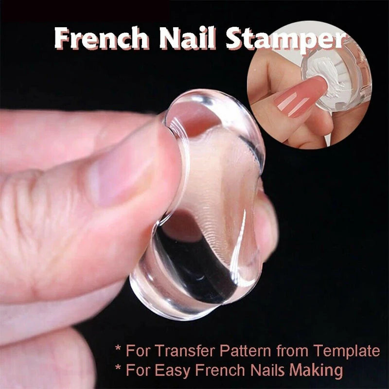 Tête Remplacement Stamper Ongles Silicone - Recharge Gelée Transparente Nail Art