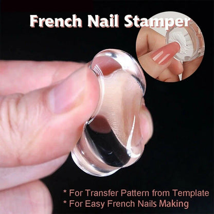 Tête Remplacement Stamper Ongles Silicone - Recharge Gelée Transparente Nail Art