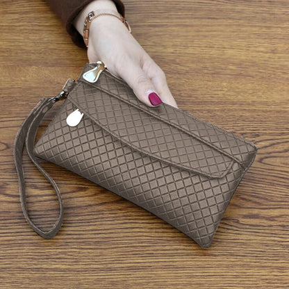 Portefeuille Femme Cuir PU Violet - Clutch avec Étui Téléphone et Porte-Cartes Intégré