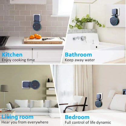 Support Mural Amazon Echo Dot 2ème Génération - Bracket Alexa avec Câble USB