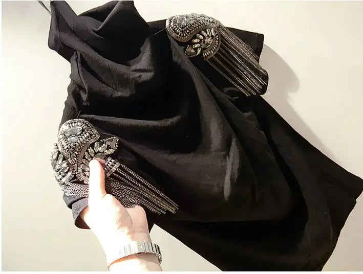 Épaulettes Broches Fait Main Pompons Strass - Accessoires Épaules Blazer LED