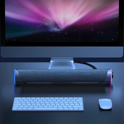 Barre de Son Bluetooth 5.0 3D Surround - Haut-Parleur PC TV Laptop Subwoofer AUX