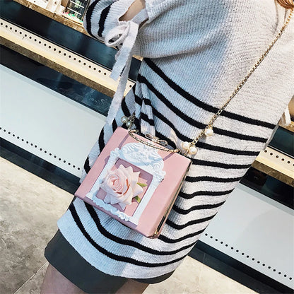 Sac Bandoulière Femme Fleurs Luxe 2025 - Crossbody Designer Clutch Cuir