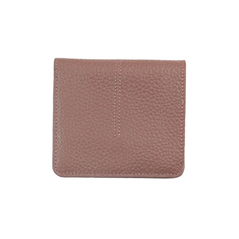 Porte-Cartes Cuir Véritable Femme Slim - Portefeuille Ultra-Mince Porte-Monnaie Cuir Vache