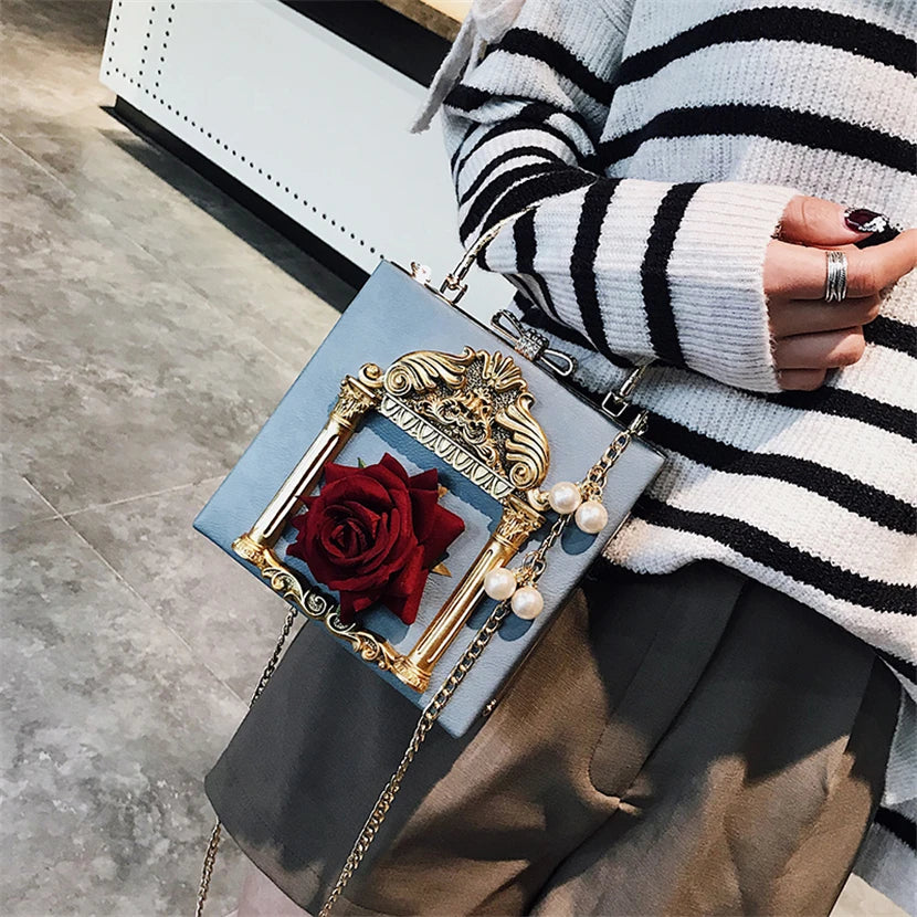 Sac Bandoulière Femme Fleurs Luxe 2025 - Crossbody Designer Clutch Cuir