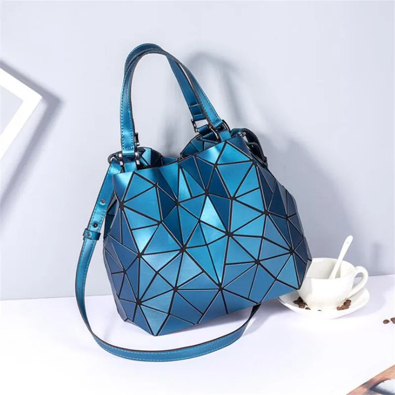 Sac Bucket Femme Géométrique Bao Designer - Tote Luxe Bandoulière Casual