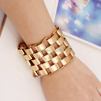 Bracelet Manchette Femme Or KMVEXO - Jonc Alliage Statement Design 2026