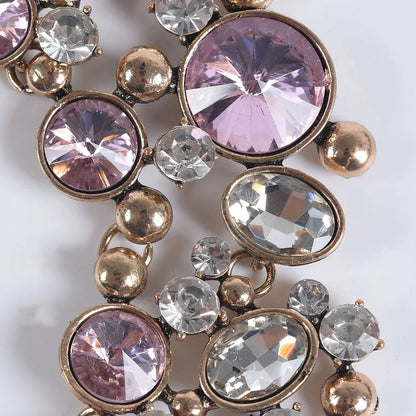 Ensemble Collier Ras-du-Cou Indien Vintage Perles Cristaux + Boucles d'Oreilles – Bohème Ethnique Femme