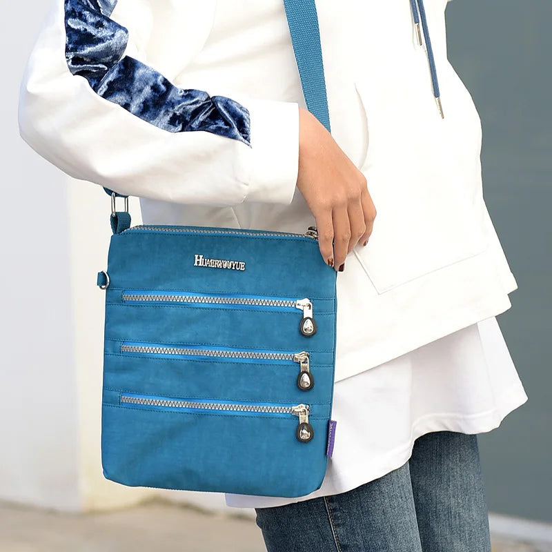 Sac Messenger Femme Nylon Imperméable - Crossbody Bandoulière Grande Capacité