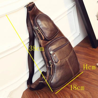 Sac Bandoulière en Cuir Véritable – Style Vintage Homme, Port Croisé & Épaule