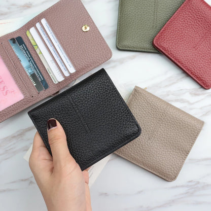Porte-Cartes Cuir Véritable Femme Slim - Portefeuille Ultra-Mince Porte-Monnaie Cuir Vache