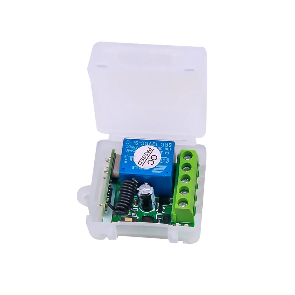 Télécommande RF Sans Fil 433MHz DC12V 10A - Interrupteur Relais 1 Canal LED Domotique