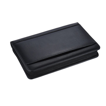 Portfolio d'Affaires A5 Cuir PU - Porte-Documents avec Porte-Cartes et Bloc-Notes