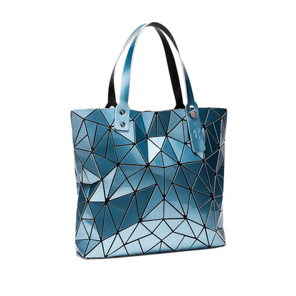 Sac à Main Femme Hologramme Géométrique Luxe - Tote Plage Épaule Grande Capacité