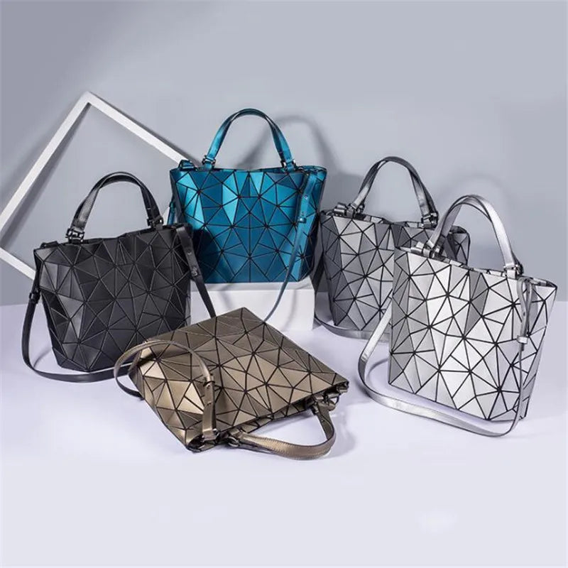 Sac Bucket Femme Géométrique Bao Designer - Tote Luxe Bandoulière Casual