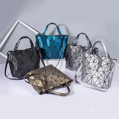 Sac Bucket Femme Géométrique Bao Designer - Tote Luxe Bandoulière Casual