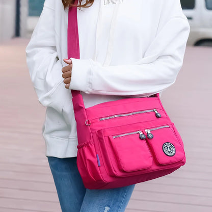 Sac à Bandoulière Femme Nylon Imperméable - Sac Crossbody Plage Été Léger
