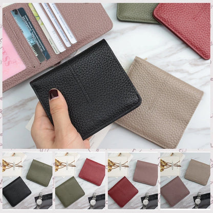 Porte-Cartes Cuir Véritable Femme Slim - Portefeuille Ultra-Mince Porte-Monnaie Cuir Vache