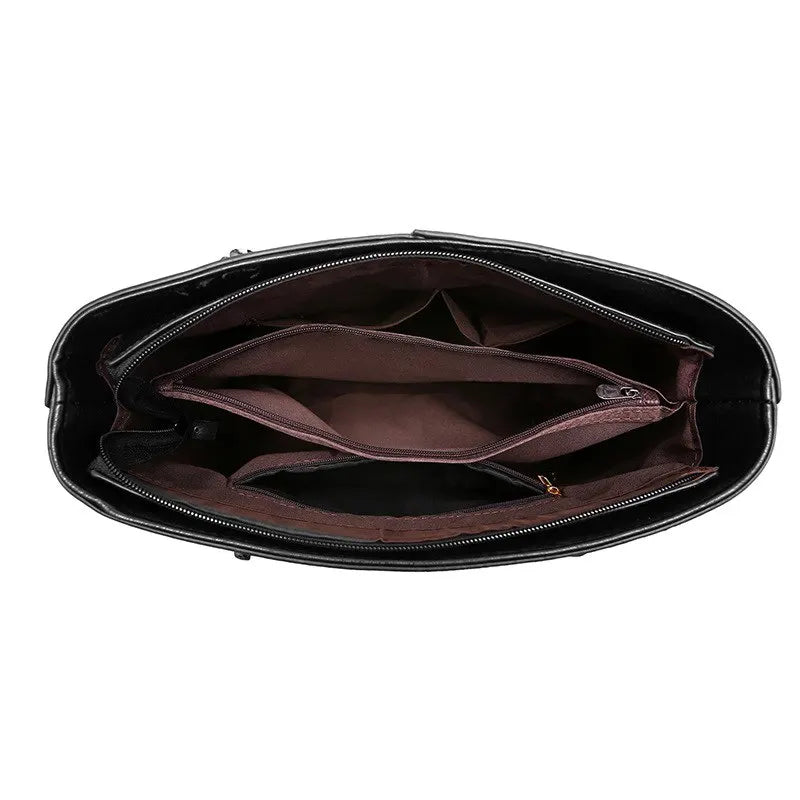 Sac à Main Femme Cuir Luxe Rouge - Crossbody Designer Grande Capacité 31x13x24cm