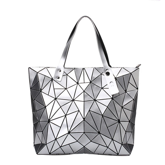 Sac à Main Femme Hologramme Géométrique Luxe - Tote Plage Épaule Grande Capacité