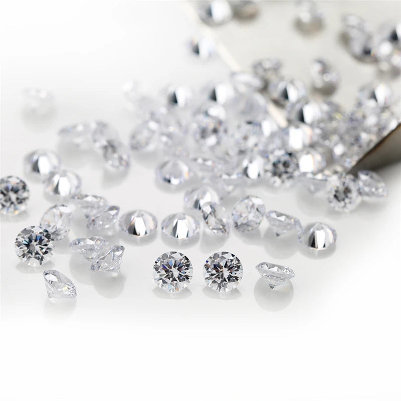 Lot 1000 Pierres Zircone Cubique AAAAA Blanches 0.8mm - Rondes Loose CZ Bijoux DIY