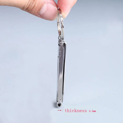 Coupe-Ongles Pliable MR.GREEN Ultra-Fin Acier Inoxydable - Porte-Clés Manucure Professionnel