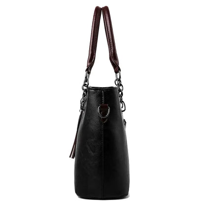 Sac à Main Femme Cuir Luxe Rouge - Crossbody Designer Grande Capacité 31x13x24cm