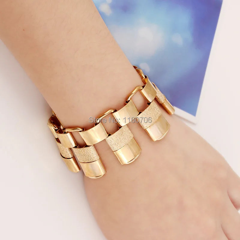 Bracelet Manchette Femme Or KMVEXO - Jonc Alliage Statement Design 2026