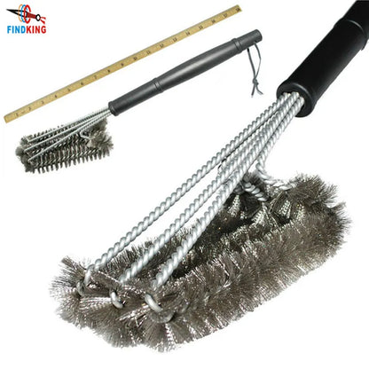Brosse Nettoyage BBQ 18 Pouces 3-en-1 Acier Inoxydable - Grill Barbecue Outil Accessoire Grattoir
