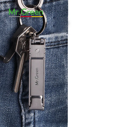 Coupe-Ongles Pliable MR.GREEN Ultra-Fin Acier Inoxydable - Porte-Clés Manucure Professionnel