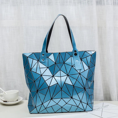 Sac à Main Femme Hologramme Géométrique Luxe - Tote Plage Épaule Grande Capacité