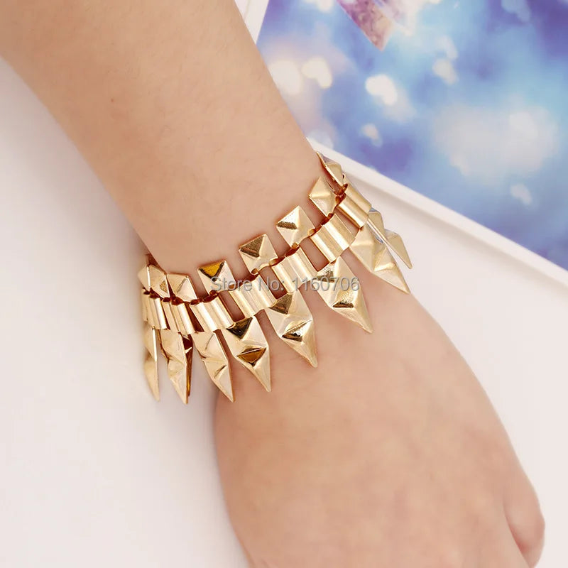 Bracelet Manchette Femme Or KMVEXO - Jonc Alliage Statement Design 2026