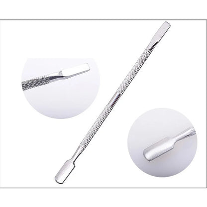 Set 4 Repousse-Cuticules Acier Inoxydable Double Face - Outils Manucure Pédicure Pro