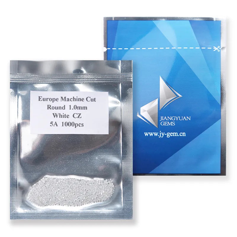 Lot 1000 Pierres Zircone Cubique AAAAA Blanches 0.8mm - Rondes Loose CZ Bijoux DIY