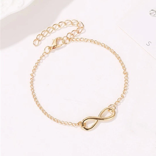 Bracelet Infini Minimaliste – Charm 8 Délicat Unisexe Argenté