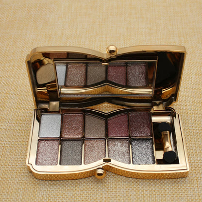 Palette Fards Paupières Nude 9/10 Couleurs K-Beauty - Maquillage Yeux Coréen Shimmer Smokey Mat Longue Tenue